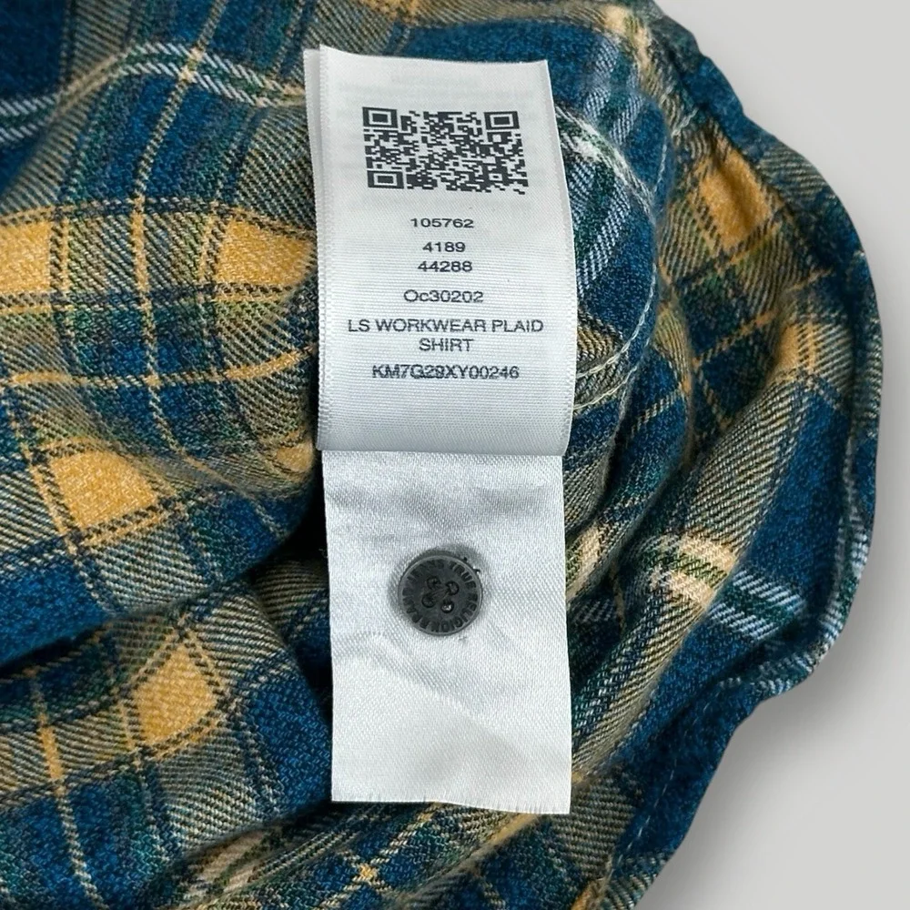 True Religion Plaid Flannel Shirt‎ Mens 3XL Western Horseshoe Logo Long Sleeves